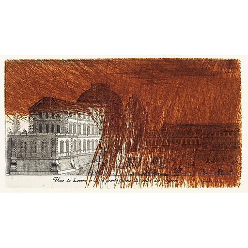 View of the Louvre and the Grand Gallery from the offices side, 1992 - Arnulf Rainer