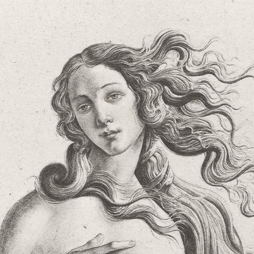 Naissance de Vénus. Fragment - Botticelli