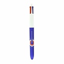 STYLO 4 COULEURS BLEU CONSCONS Stylo 4 couleurs BIC corps bleu effet glacé au logo du Conseil Constitutionnel