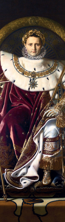 Napoléon ier sur le trone imperial en costume de sacre (détail)