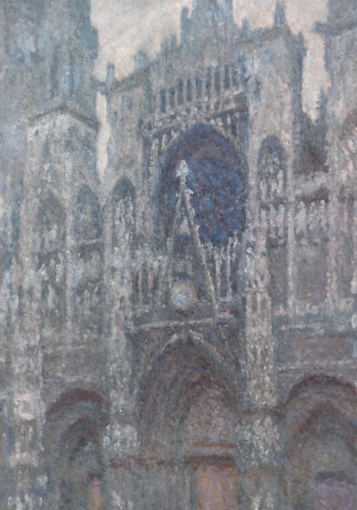 La cathédrale de rouen, le portail, temps gris