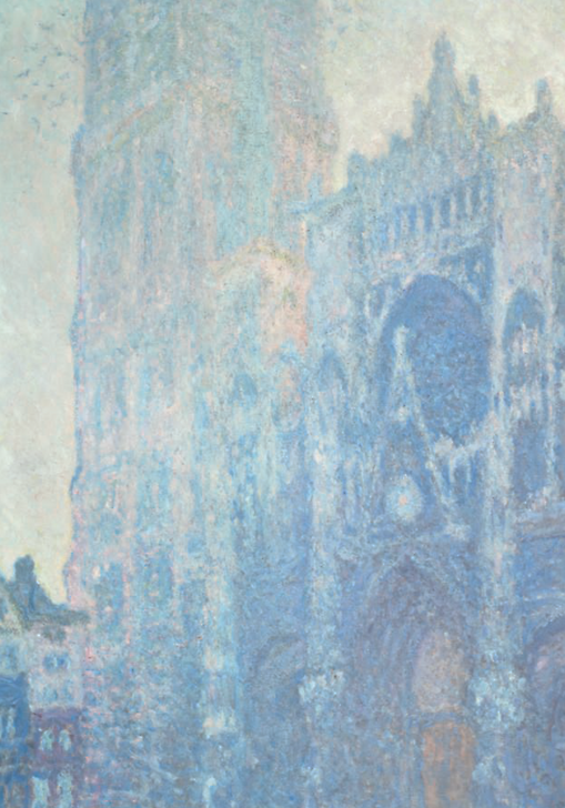 La cathédrale de Rouen. Le portail et la tour Saint-Romain, effet du matin