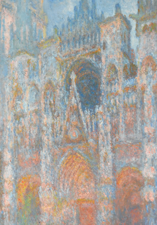 La cathédrale de Rouen. Le portail, soleil matinal