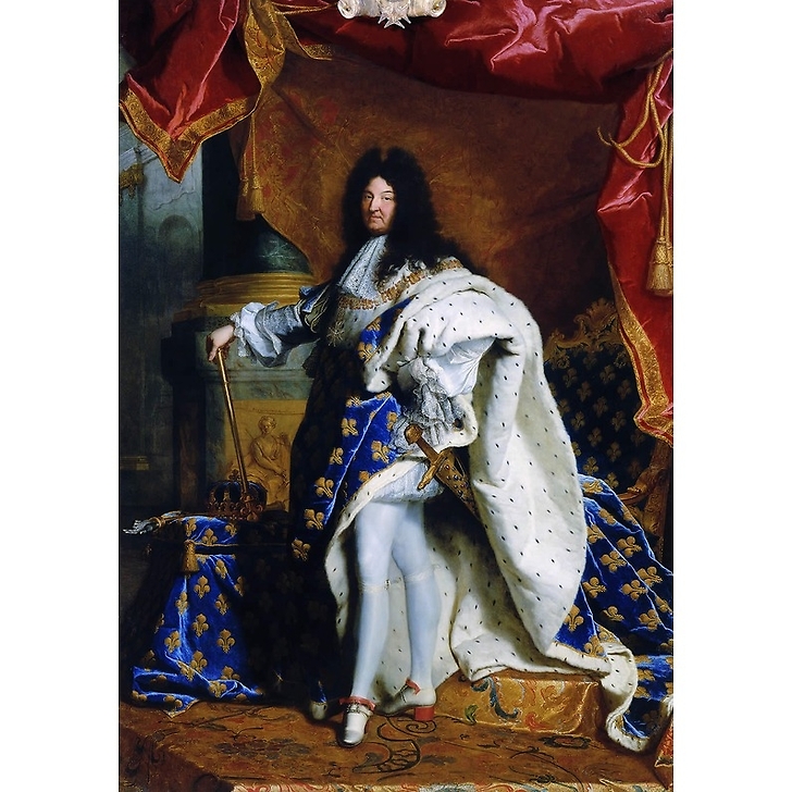 Louis XIV (1638-1743) roi de france. portrait en pied en costume royal