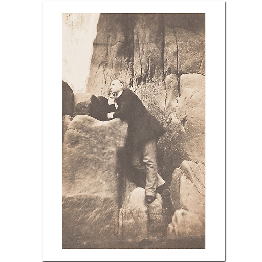 Victor Hugo devant le rocher des Proscrits