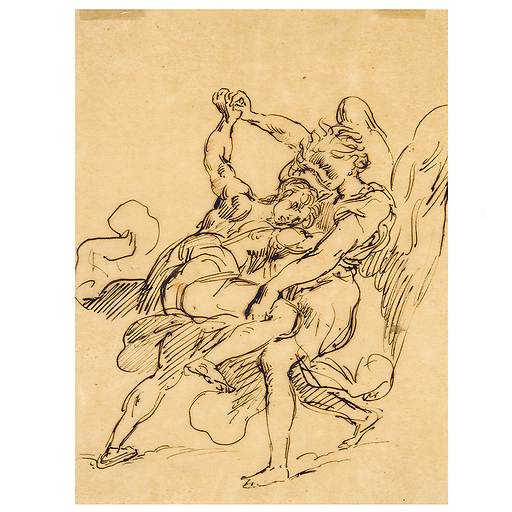 CP Delacroix "La lutte de Jacob avec l'ange"