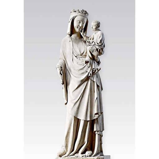 La vierge et l'enfant provenant de l'abbaye de blanchelande (manche)
