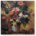 CP Delacroix "Fleurs dans un vase et fruits"