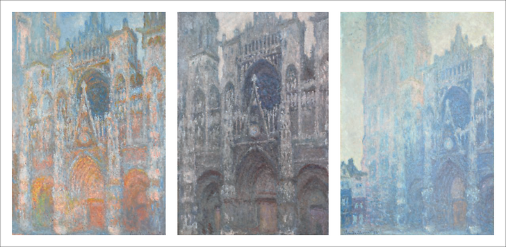 3 Vues de la cathédrale de rouen (détail)