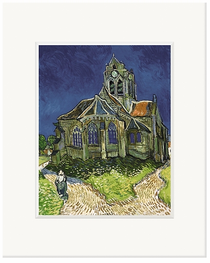 Reproduction Vincent van Gogh - L'Église d'Auvers-sur-Oise, 1890 (Avec Marie-Louise 28 x 35,5 cm)