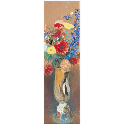 Bouquet de fleurs des champs dans un vase à long col (détail)