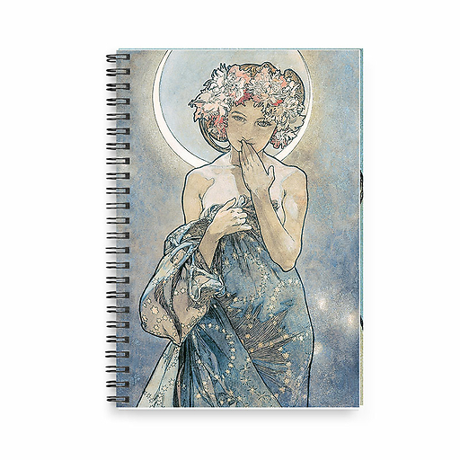 Spiral notebook Alphone Mucha - The moon and the stars, 1902