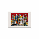 Magnet Fernand Léger - Les loisirs sur fond rouge, 1949