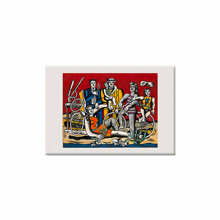 Magnet Fernand Léger - Les loisirs sur fond rouge, 1949