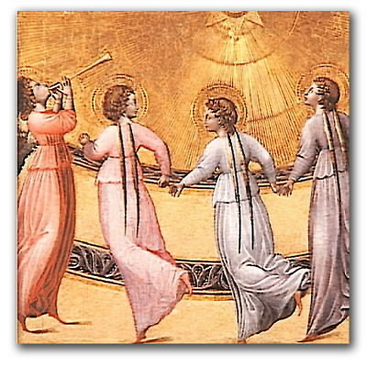 Cinq Anges dansant (détail)