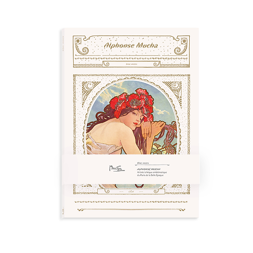 Mucha Notepad - Summer - decorative panel from the Seasons series