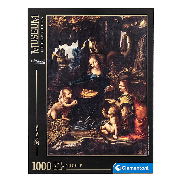 Puzzle Clementoni 1000 Pièces - HQC Museum The Virgin Of The Rocks, 70x50cm, Fabriqué En Italie