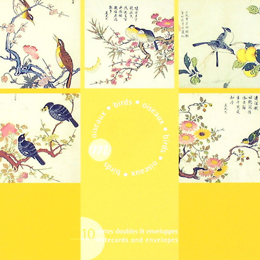 10 cartes doubles et enveloppes Oiseaux