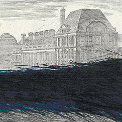 Engraving View and perspective of the palace and gardens of the Tuileries - Arnulf Rainer 1992