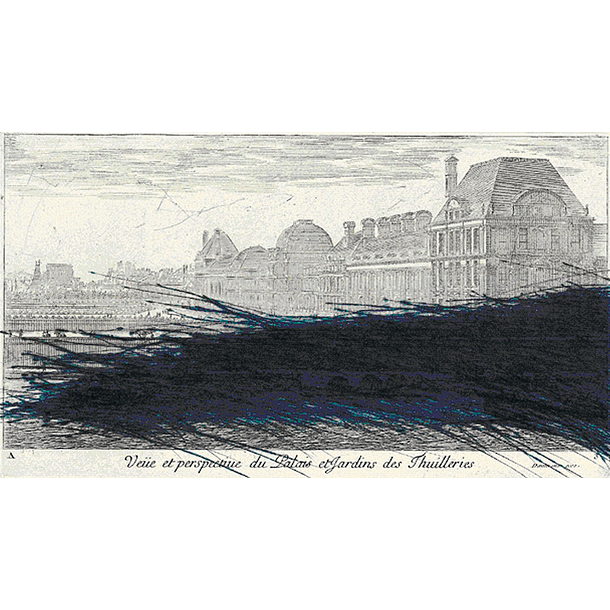 View and perspective of the palace and gardens of the Tuileries, 1992 - Arnulf Rainer