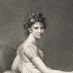 Estampe Mrs Récamier - Jacques-Louis David