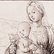 Vierge à l'enfant, assise, qui lit dans un paysage - Raphaël