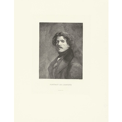 Engraving Portrait of Eugène Delacroix