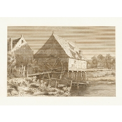 Engraving A watermill - Jacob Van Ruysdael