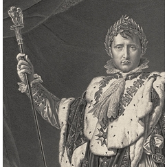 Engraving Napoléon I, French Emperor - Auguste Boucher-Desnoyer