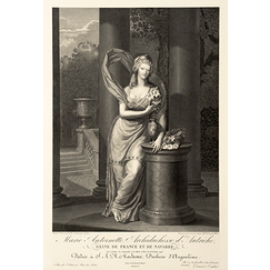 Engraving Marie Antoinette, Archduchess of Austria, Queen of France - Pierre-Alexandre Tardieu