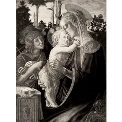 The Virgin, the child Jesus and Saint John - Botticelli