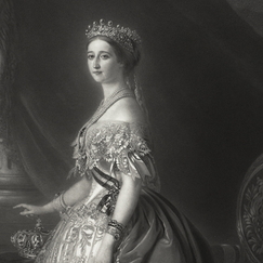 Engraving Empress Eugenie - Franz-Xaver Winterhalter