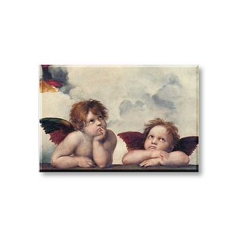 Magnet ANGES aimant tableau Raffaello Santi Les CHERUBINS la Madone Sixtine  art