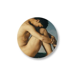 "Nude Youth Sitting by the Sea" Magnet