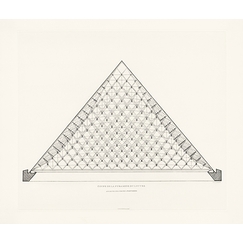 Engraving Pyramid of the Louvre - Leoh Ming Pei