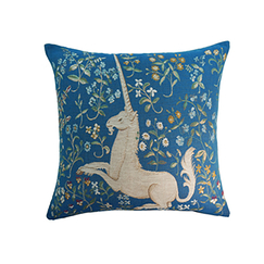 Blue Unicorn cushion cover