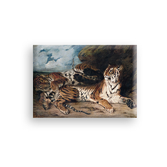 Magnet - Delacroix "Jeune tigre jouant avec sa mère"