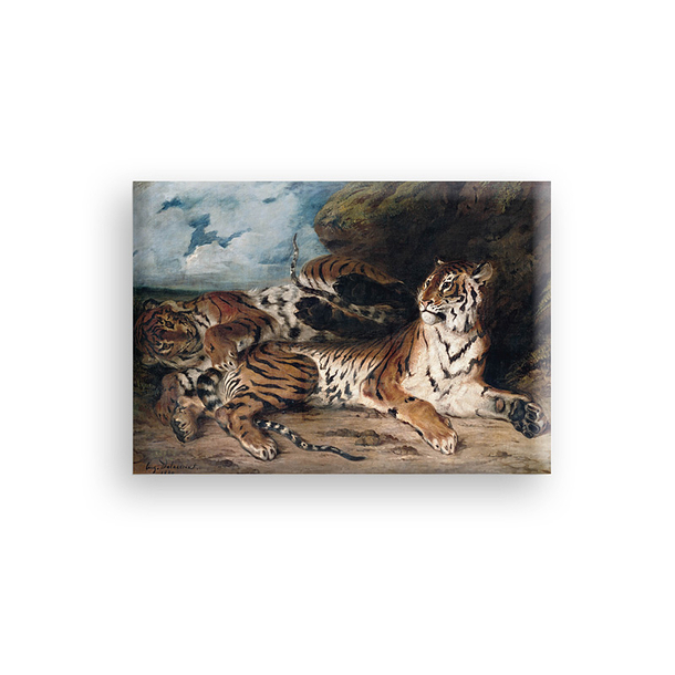Magnet Delacroix - Young Tiger Playing with its Mother