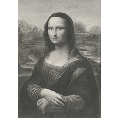 Engraving Portrait of Mona Lisa - Antoine-François Dezarrois