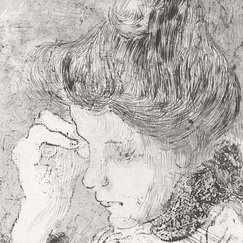 Engraving Woman in a bust - Louis Valtat