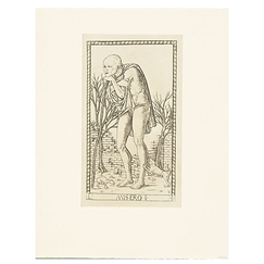 Engraving Misero, card 1 - Mantegna tarot cards, Cécile Reims
