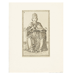 Engraving Papa, card 10 - Mantegna Tarot, Cécile Reims