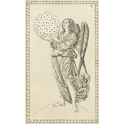 Engraving The 8th sphere, card 48 - Mantegna tarot, Cécile Reims