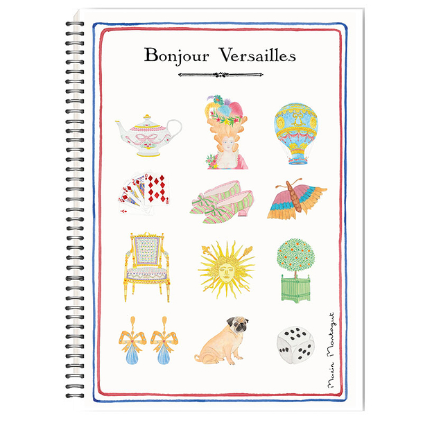 Cahier petits carreaux à spirales Bonjour Versailles A4