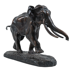 Éléphant courant Barye - Bronze