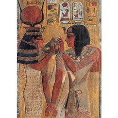 Hathor welcoming Sety I Poster