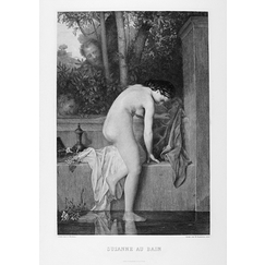 Engraving Suzanne at the Bath - Jean-Jacques Henner