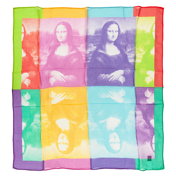 Mona Lisa Pop Square scarf