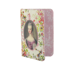 Porte passeport rose Marie-Antoinette - Dame à la cour