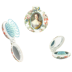 2 in 1 hairbrush and mirror - Ladies of the court